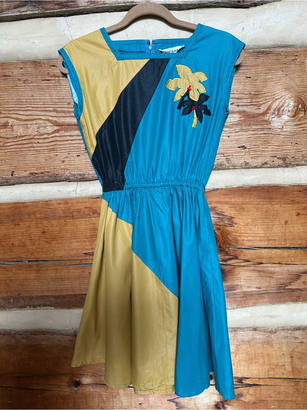 Vintage Colorblock Pocket Dress